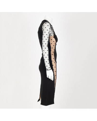 Stella McCartney Ubranie długa czarna sukienka