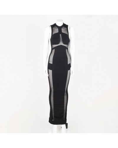 Unravel Project Ubranie czarna długa sukienka bez rękawów