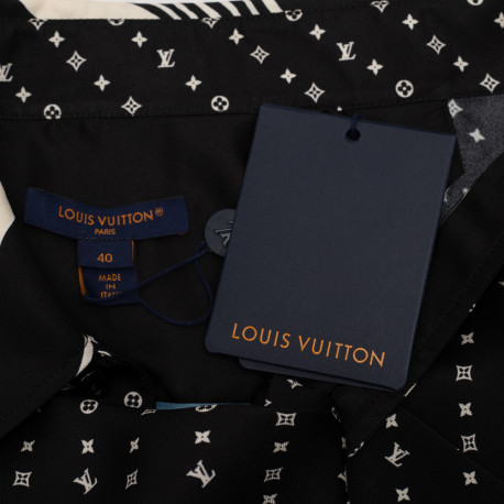 Louis Vuitton Ubranie koszula czarno-biała