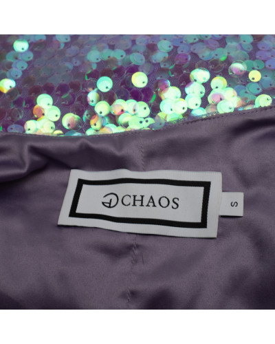 Chaos by Marta Boliglova Ubranie fioletowa sukienka z cekinami