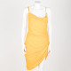 Jacquemus Ubranie pomarańzowa sukienka na ramiączkach