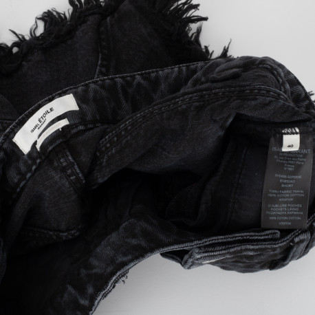 Isabel Marant Ubranie czarne jeansowe spodenki