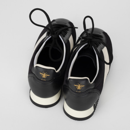 Dior Buty sportowe czarno-białe welur