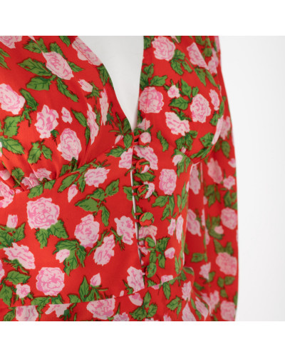 Chaos by Marta Boliglova Ubranie czerwona sukienka w kwiatki
