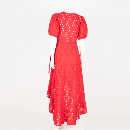 Bizuu Ubranie czerwona sukienka z paskiem