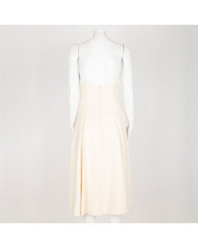 La Mania Ubranie biała sukienka asymetryczna