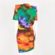 The Attico Komplet kolorowy t-shirt i spódnica
