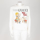 Gucci Ubranie kremowa bluza z nadrukiem