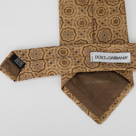 Dolce & Gabbana Mężczyzna krawat zloty