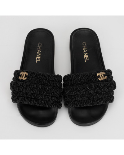 Chanel  Buty klapki czarne