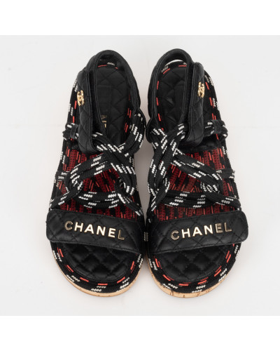 Chanel  Buty sandałki na płaskiej podeszwie
