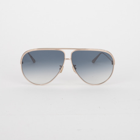Dior Okulary srebrne pilotki cieniowane szkła + wymienne