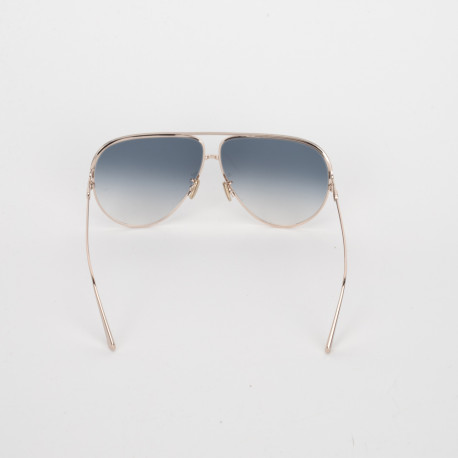 Dior Okulary srebrne pilotki cieniowane szkła + wymienne