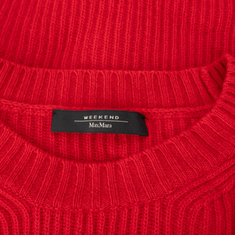 Max Mara Sweter czerwony wełniany