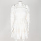 Zimmermann Ubranie sukienka biała krotka ażurowa