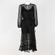 Zimmermann Ubranie sukienka czarna długa w grochy