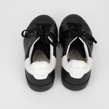 Isabel Marant czarno białe Buty sportowe sznurowane