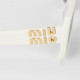 Miu Miu Okulary biale duze + zlote logo z boku