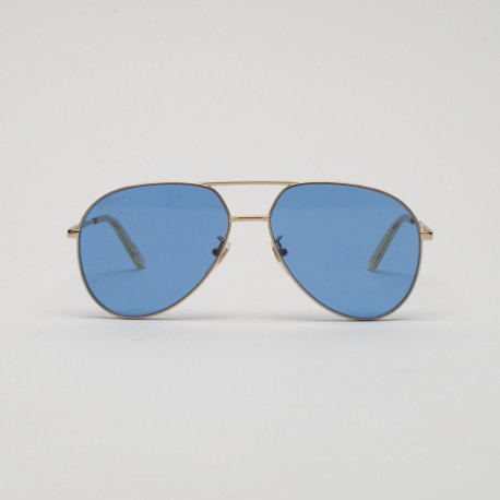 Gucci Okulary pilotki niebieskimi szkłami