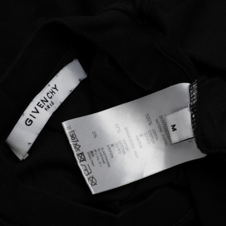 Givenchy Bluzka czrana z białym logo dziurki