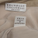 Brunello Cucinelli Skóra tunika zamszowa beżowa z cienkim paskiem
