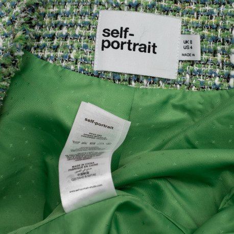 Self-Portrait Marynarka zielona krótka