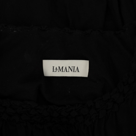 La Mania Bluzka czarna z falbanami