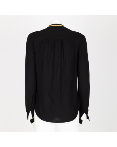 Zadig & Voltaire Koszula czarna koszula + zlota lamowka