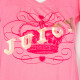 Juicy Couture Bluzka różowa w serek z napisem i koroną