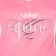Juicy Couture Bluzka różowa w serek z napisem