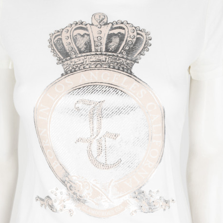 Juicy Couture Bluzka biała z koroną