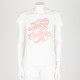 Juicy Couture Bluzka ecru z napisem różowym