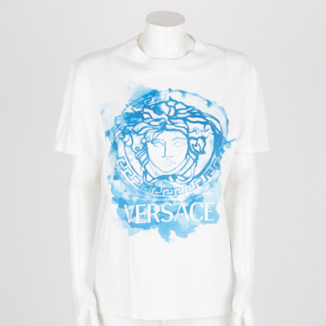 Versace Bluzka i koszula t-shirt z niebieskim logo