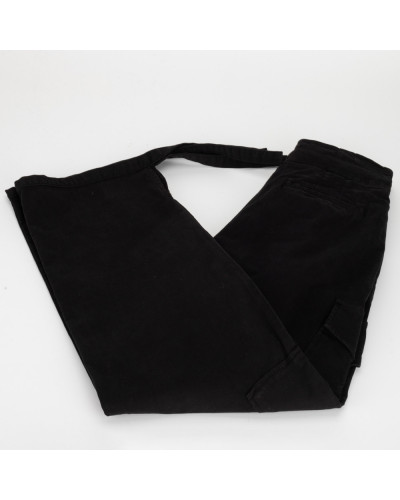 Pinko Spodnie czarne jeansowe z wiązaniami na dole