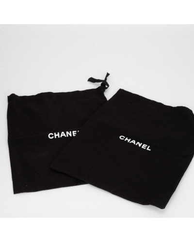 Chanel  Baleriny biało-czarne z paskiem na kostce