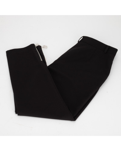 Moschino Spodnie czarne z suwakami