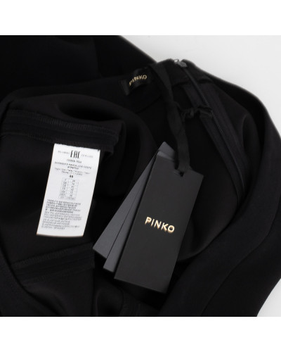Pinko Spodnie czarne materiałowe z rozcięciami