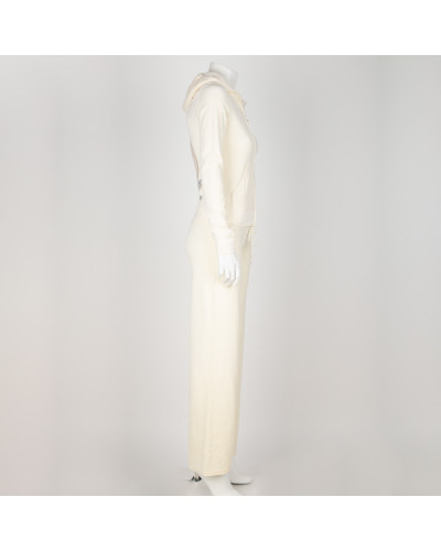 Juicy Couture Komplet ecru biała i spodnie