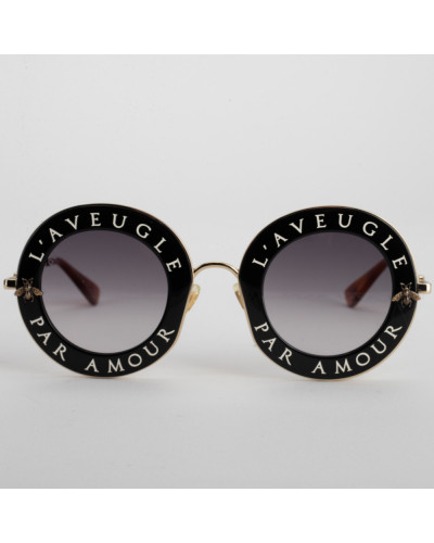 Gucci Okulary okrągłe z napisami