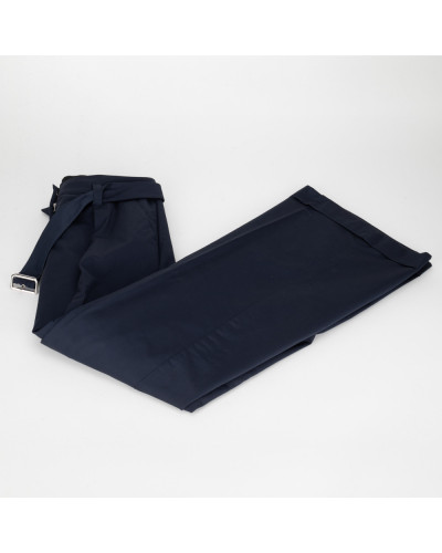 Max Mara Spodnie grantowe szerokie z paskiem
