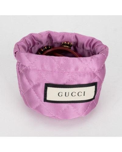 Gucci  bransoletka bordowa z kamieniami