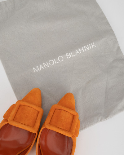 Manolo Blahnik  Szpilka pomaranczowe maysale