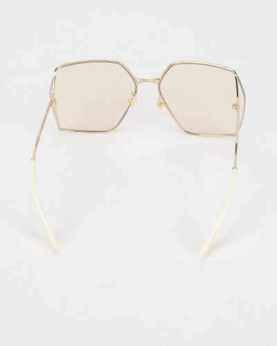 Gucci Okulary duze okulary jasne szkla i zlota oprawa