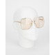 Gucci Okulary duze okulary jasne szkla i zlota oprawa