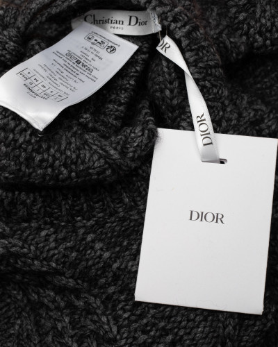 Dior Sweter wełnainay bez rękawów wiązany z tyłu