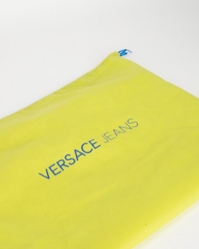 Versace Torebka czarna shopper z łańcuchem z przodu