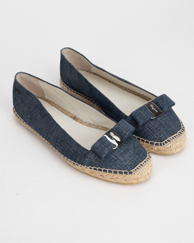 Salvatore Ferragamo jeansowe espadryle