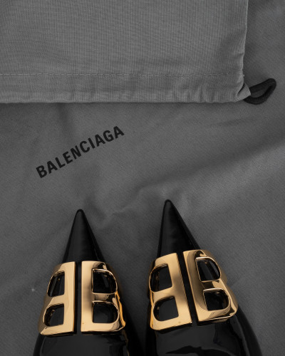 Balenciaga botki czarne lakierowane