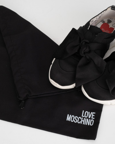 Moschino  buty moschino czarne z kokarda