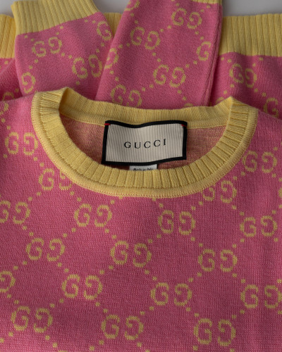 Gucci Sweter żółto-rożowy